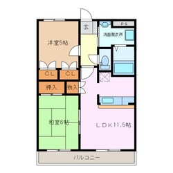 川越富洲原駅 徒歩9分 4階の物件間取画像